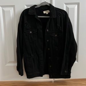 Pacsun oversized black denim jacket